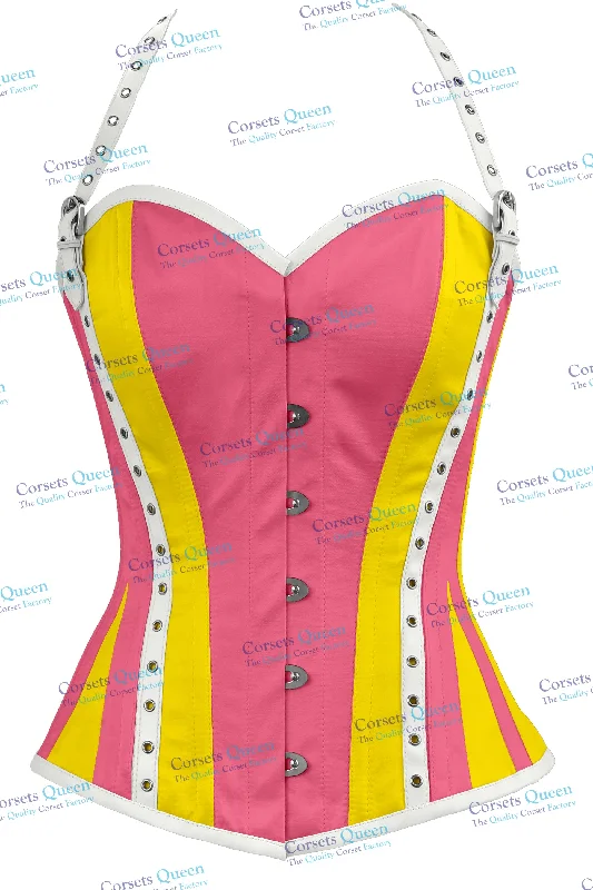 Betty Satin Overbust Corset With Strap