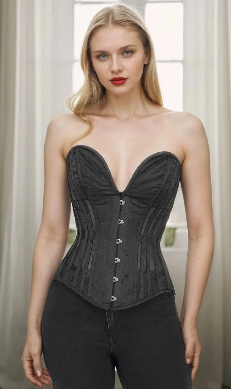 Alice Black Mesh Overbust Corset