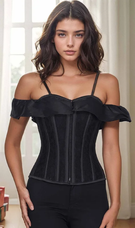 Averie Overbust Mesh Corset With Straps