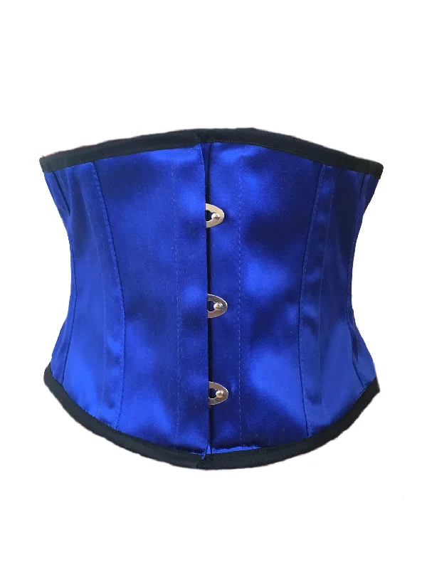 Waspie Cincher Corset in Blue Satin