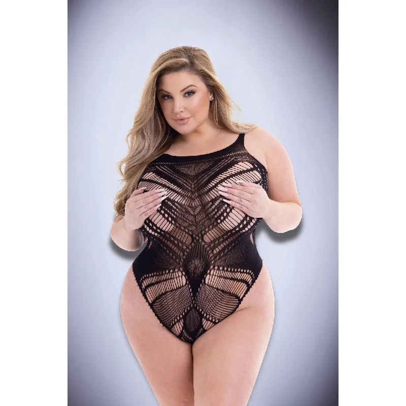 Jacquard Bodysuit Black Q