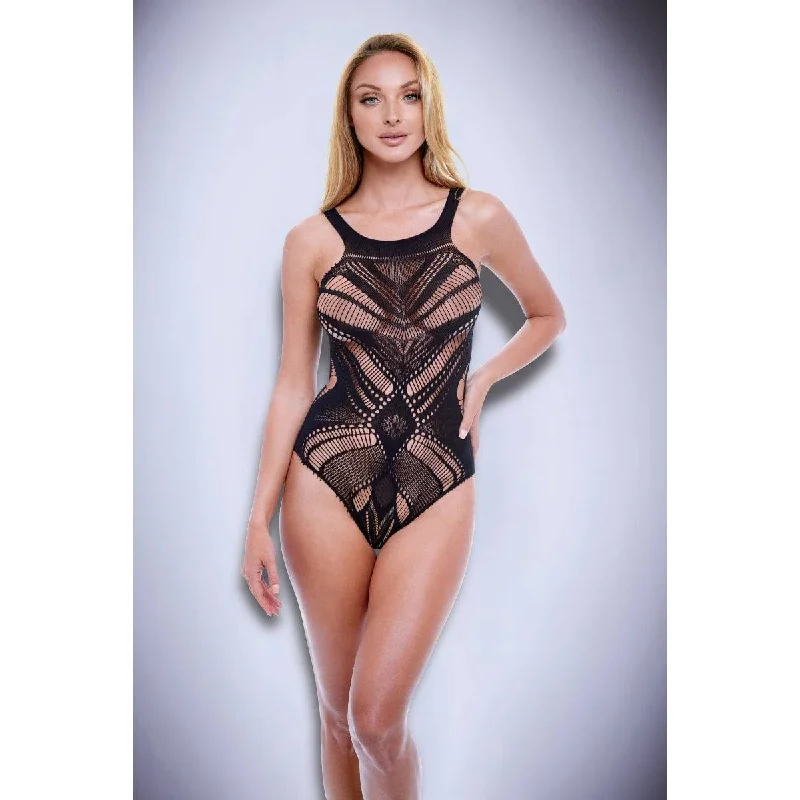 Jacquard Bodysuit Black