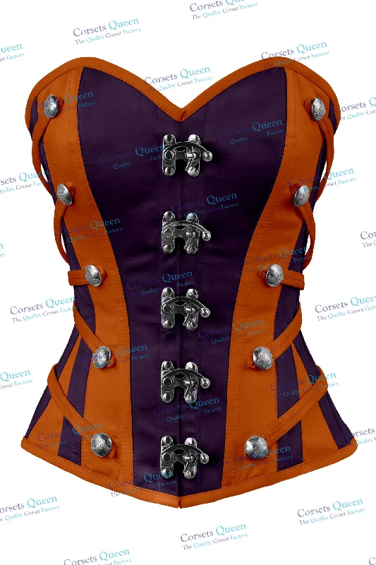 Jolanta Satin Overbust Corset With Buckles