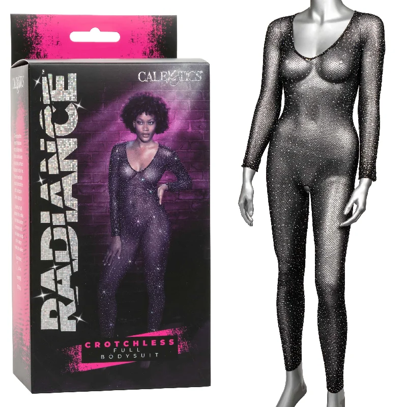 Radiance Crotchless Full Body Suit - One Size -  Black