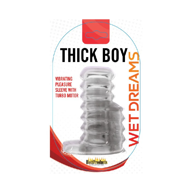 Thick Boy Vibrating Sleeve Clear