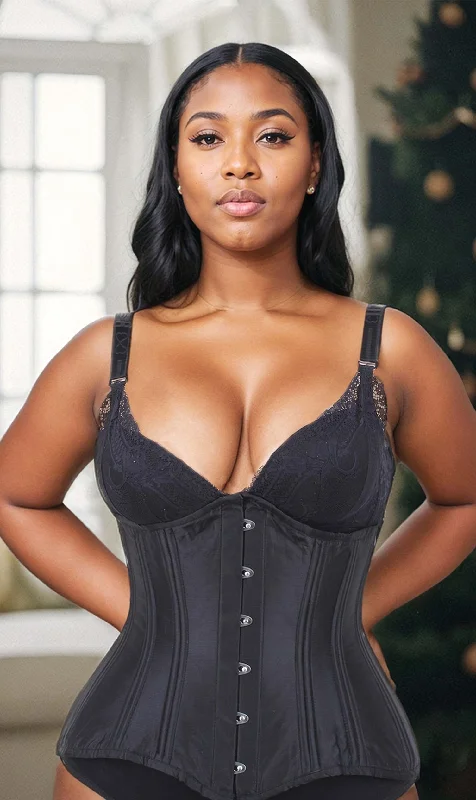 Plus Size Waist Trainer Taffeta Longline Corset