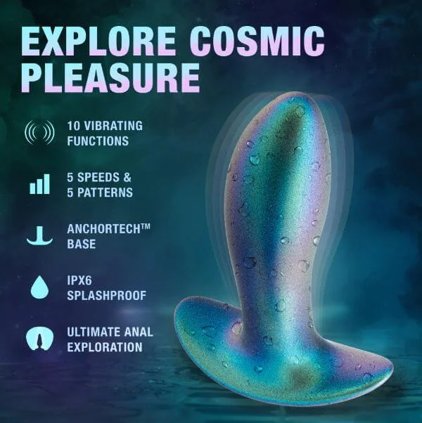 Anal Adventures Matrix Voyager Plug – Neptune Teal | 10 Vibration Modes, Silicone Butt Plug