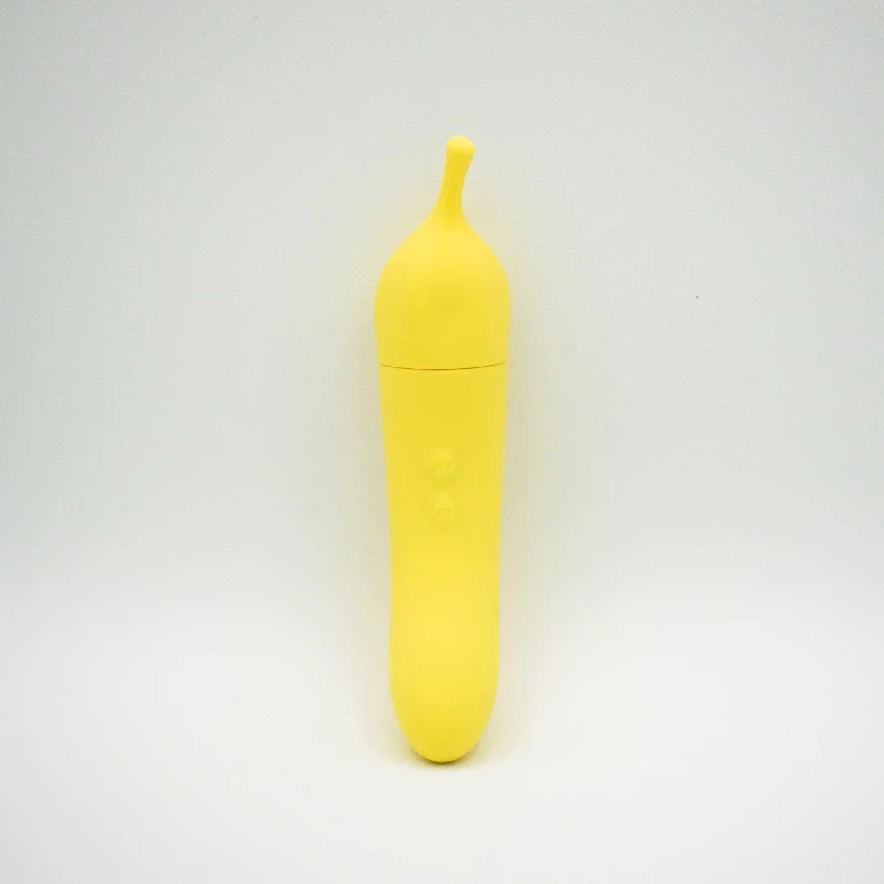 Banana Cream Air Pulse and G-Spot Vibrator -  Yellow