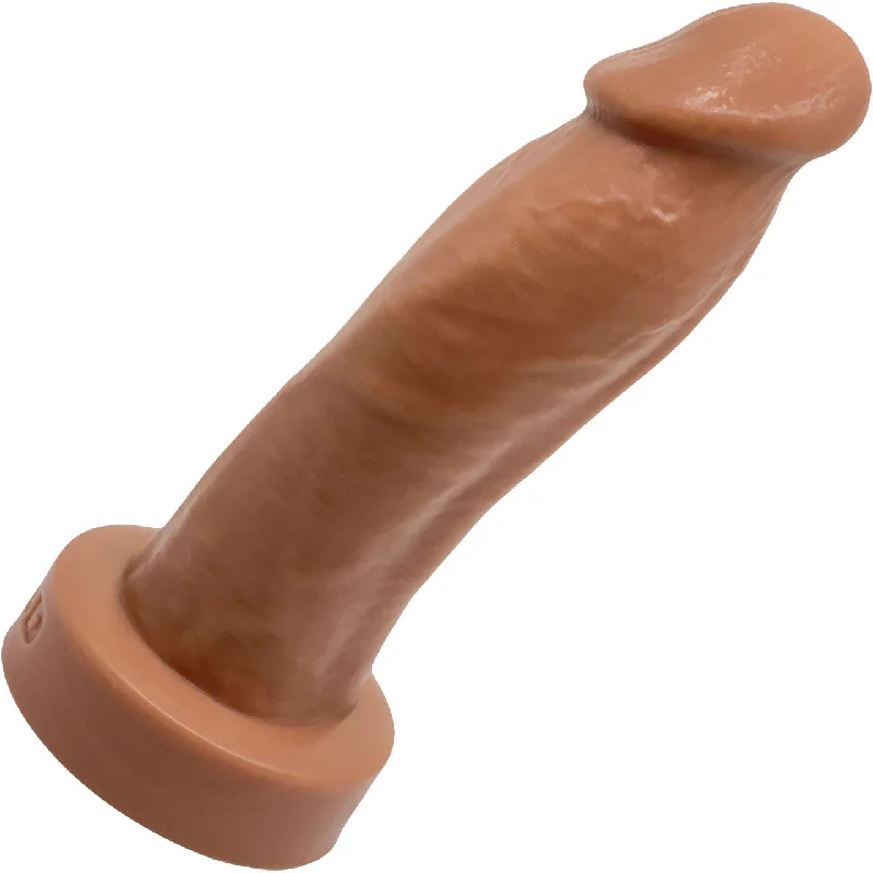 BIG Daddy Duncan Large 8" Platinum Silicone Realistic Dildo By Dee's Big Daddies - Caramel