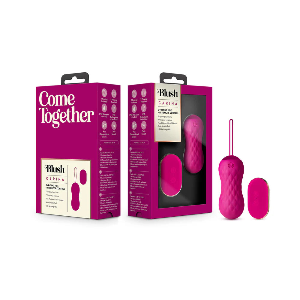 Blush Carina Rechargeable Silicone Vibrating Egg - Velvet Fuchsia