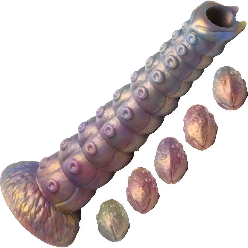 Deep Invader Tentacle 11.5" Silicone Ovipositor Dildo With Eggs By Creature Cocks