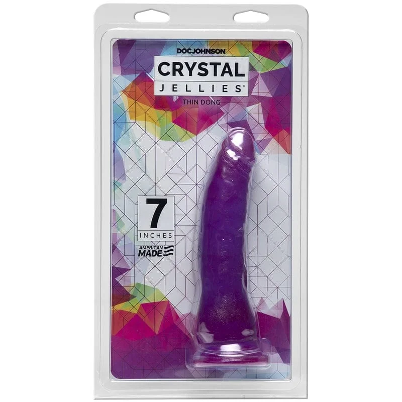 Doc Johnson Crystal Jellies Thin Dong 7" Dildo