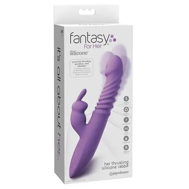 Fantasy For Her Ultimate Thrusting Silicone Rabbit - Purple