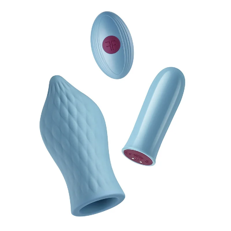 Versa Bullet Vibrator Plus T Sleeve - Light Blue