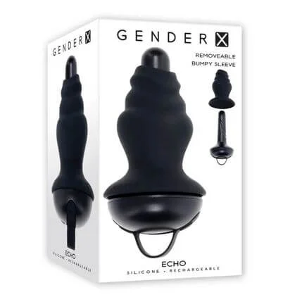 Gender X Echo Vibrator with Removable Silicone Sleeve - 10 Vibration Speeds & Waterproof