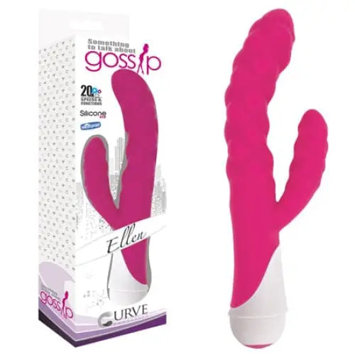 Gossip 20X Ellen 3 speed  17 function Waterproof Dual motors 180 Degree Flexible stimulator Magenta