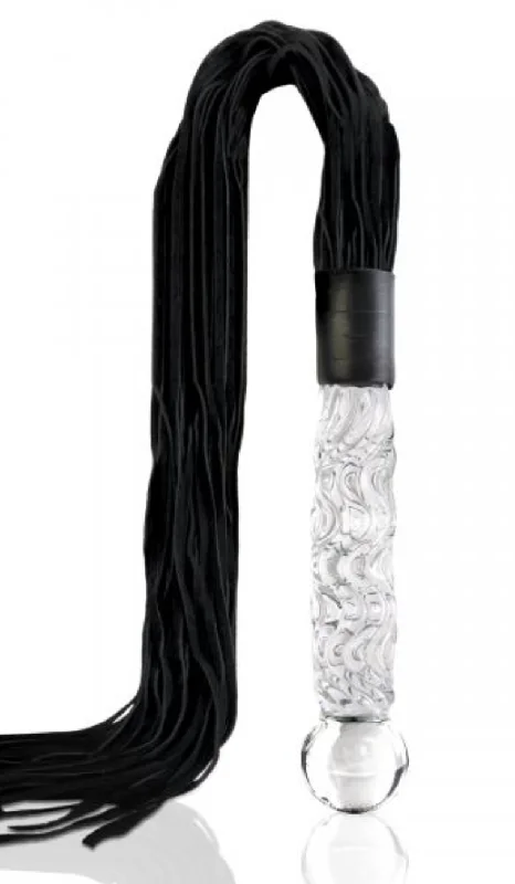 Icicles Glass Dildo Handle Flogger Whip