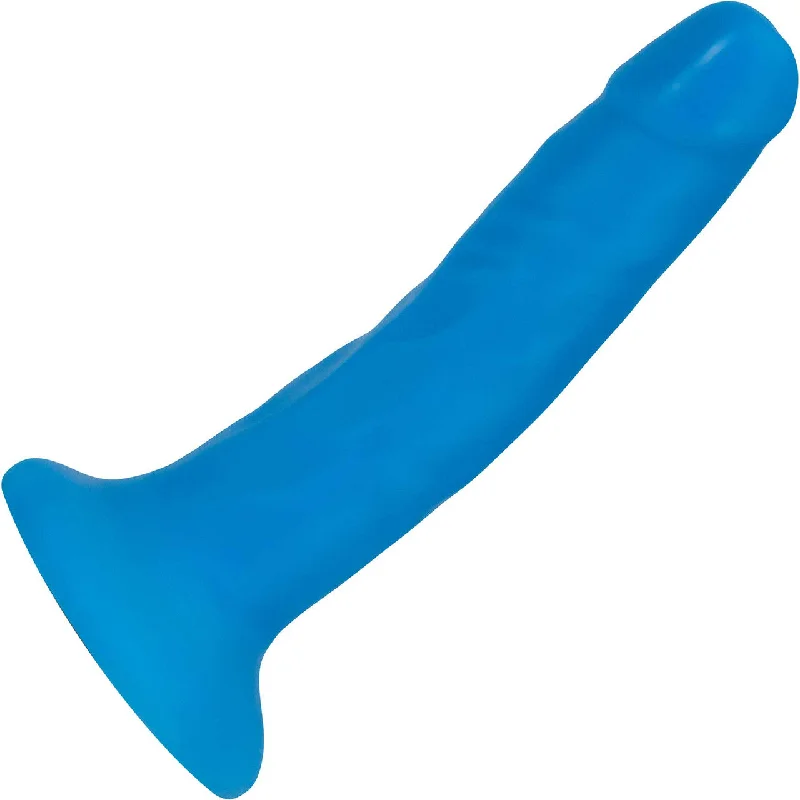 Neo Elite 5.5 Inch Dual Density Realistic Silicone Dildo by Blush - Neon Blue