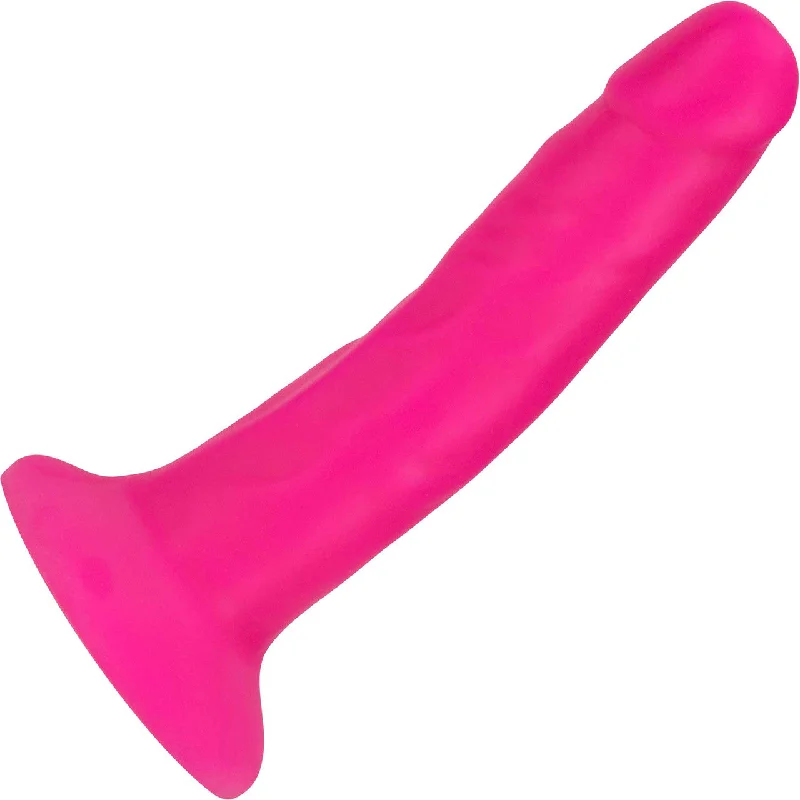 Neo Elite 5.5 Inch Dual Density Realistic Silicone Dildo by Blush - Neon Pink