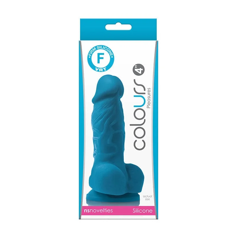 NS Novelties Colors Pleasures 4” Dildo Blue