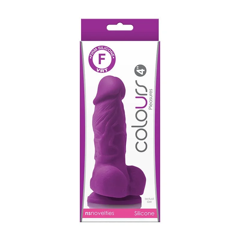 NS Novelties Colors Pleasures 4” Dildo Purple