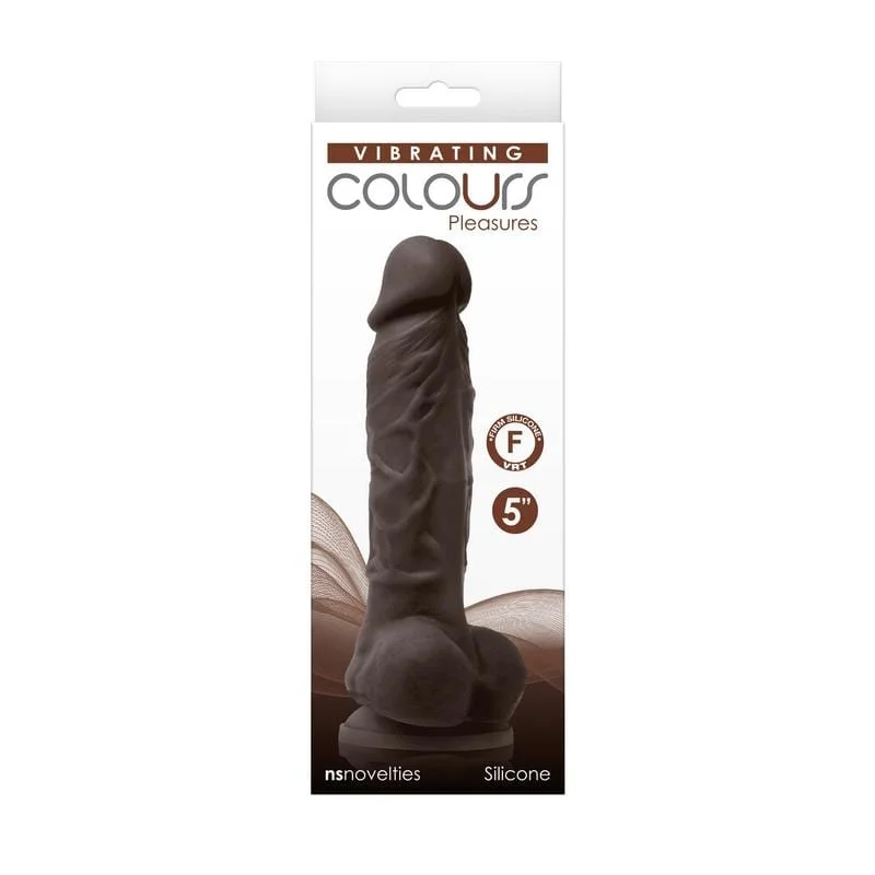 NS Novelties Colours Dual Density 5″ Dildo Dark Brown