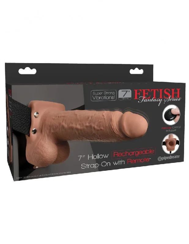 Pipedream Products Fetish Fantasy 7" Hollow Rechargeable Strap-On with Remote