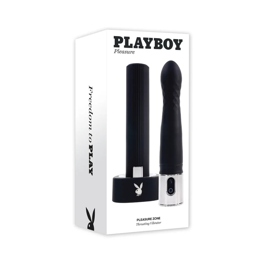 Playboy Pleasure Zone Rechargeable Silicone Light-Up Vibrator - Black