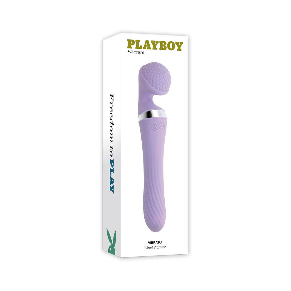 Playboy Vibrato Rechargeable Silicone Dual Ended Wand Vibrator