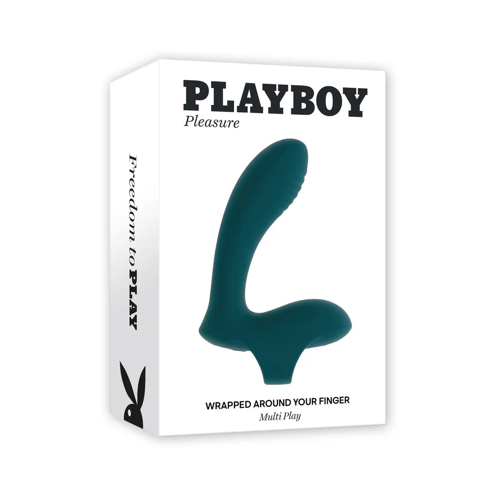 Playboy Wrapped Around Your Finger Silicone Rechargeable Finger Vibrator