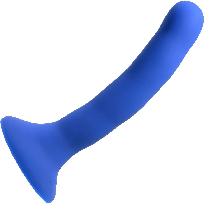 Please  5.25" Silicone Harness Compatible Dildo By Sportsheets - Blue