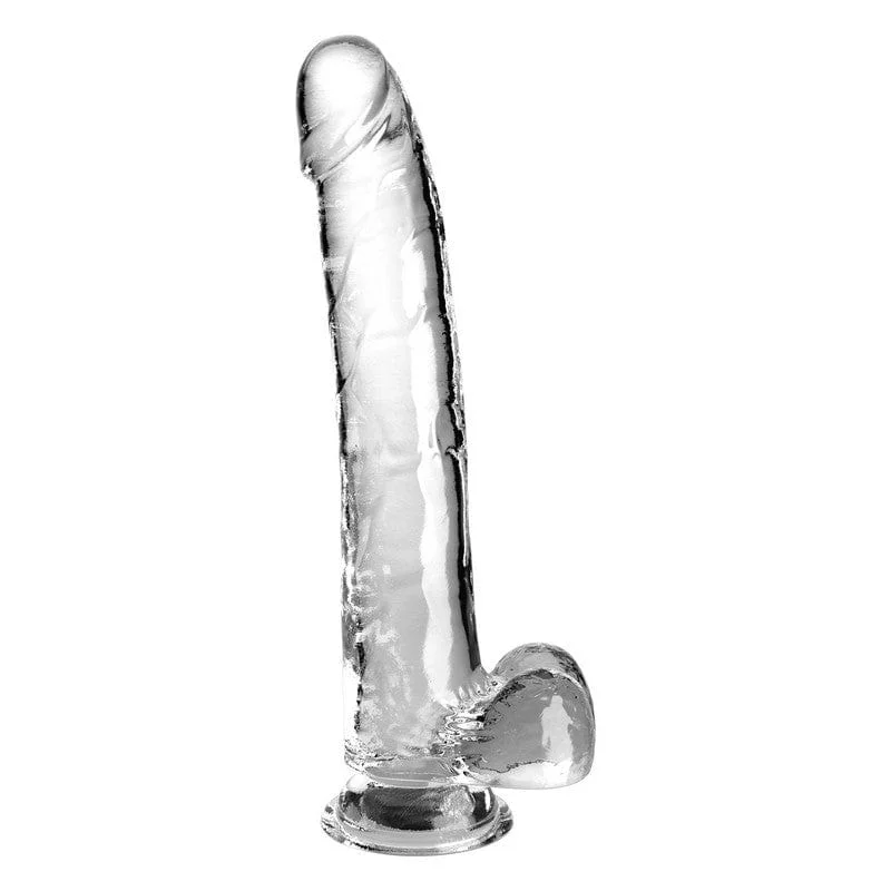 Products King Cock 11" With Balls Clear