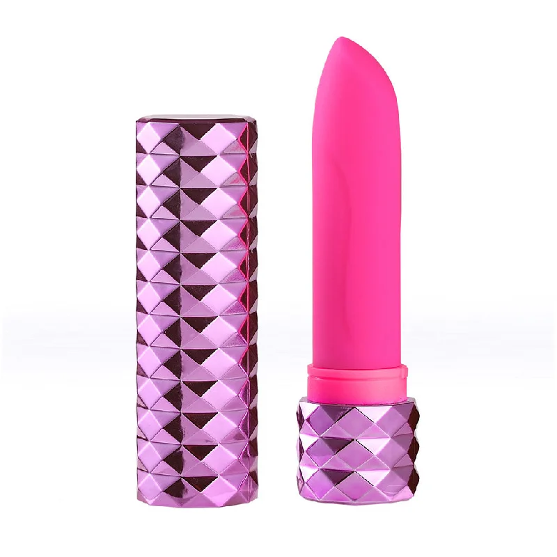 ROXIE Crystal Gems USB Rechargeable Lipstick Bullet Vibrator Pink