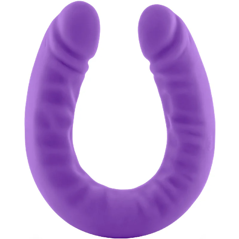 Ruse 18 inch Silicone Slim Double Dong by Blush Novelties - Purple