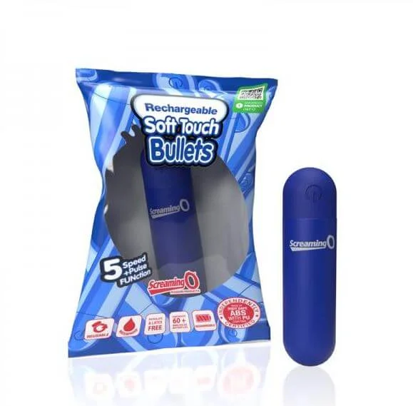 Screaming O Soft Touch Rechargeable Bullet - Blue | 6-Function, Waterproof