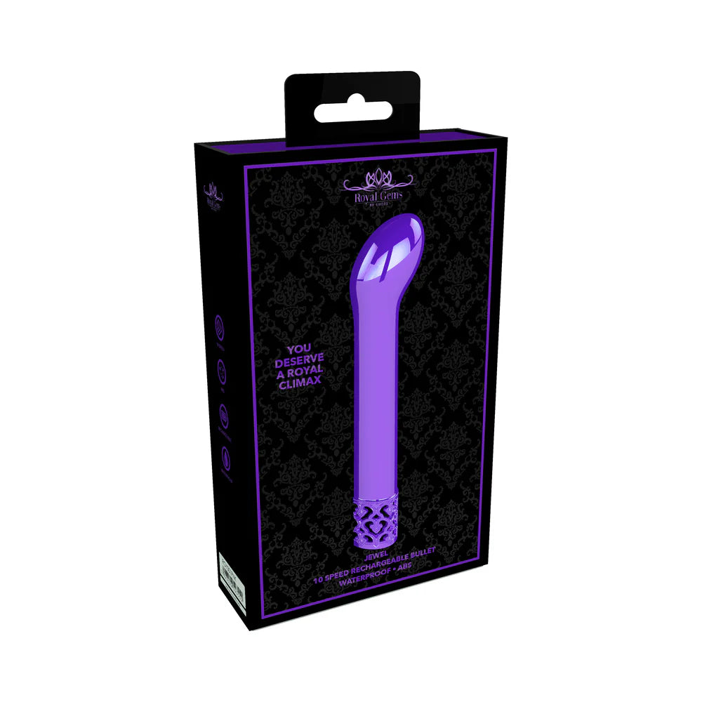 Shots Royal Gems Jewel Rechargeable Curved ABS Bullet Vibrator