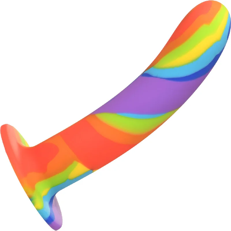 Simply Sweet Rainbow 6.75" Silicone G-Spot Suction Cup Dildo