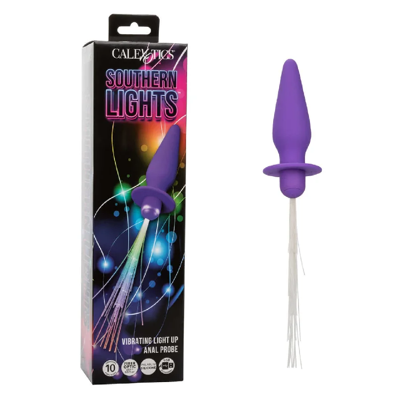 Southern Lights Vibrating Light Up Anal Probe - Purple | 10 Functions