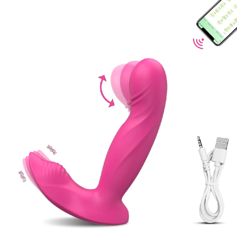 Wearable Clit and G-Spot Wiggle Vibrator with App Control