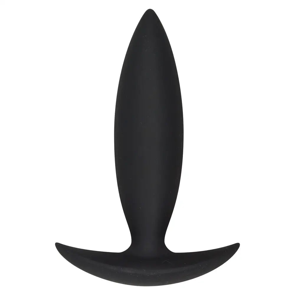 3.9-inch Toyjoy Silicone Black Beginners Butt Plug with Flared Base