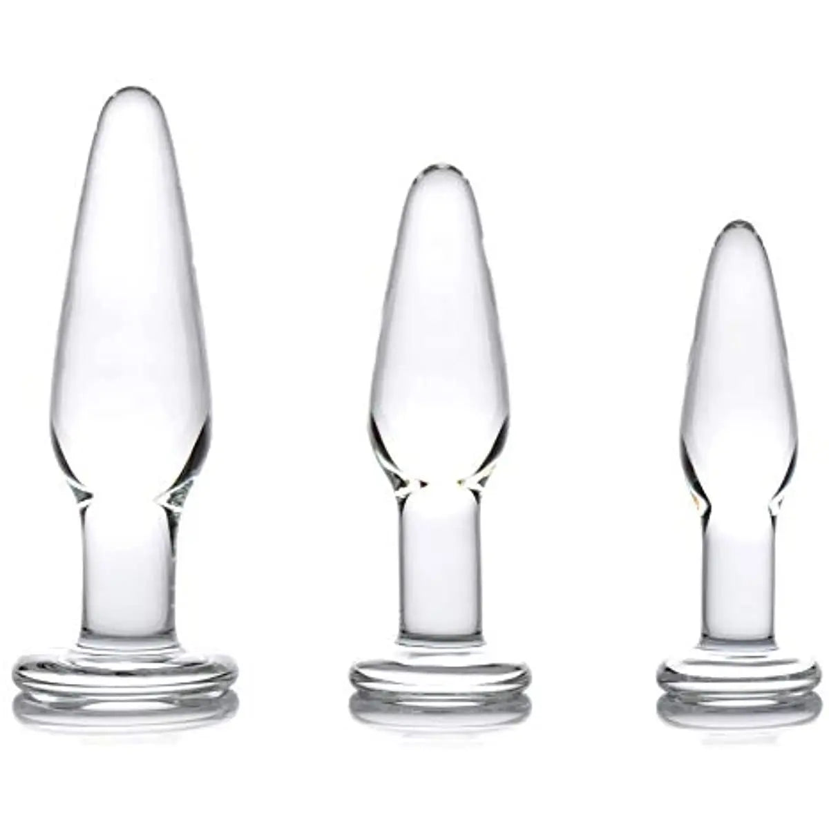 3Pcs Glass Butt Plug for Women Men