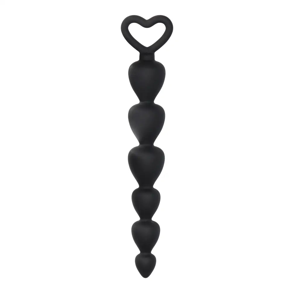 6.6-inch Shots Silicone Black Anal Beads