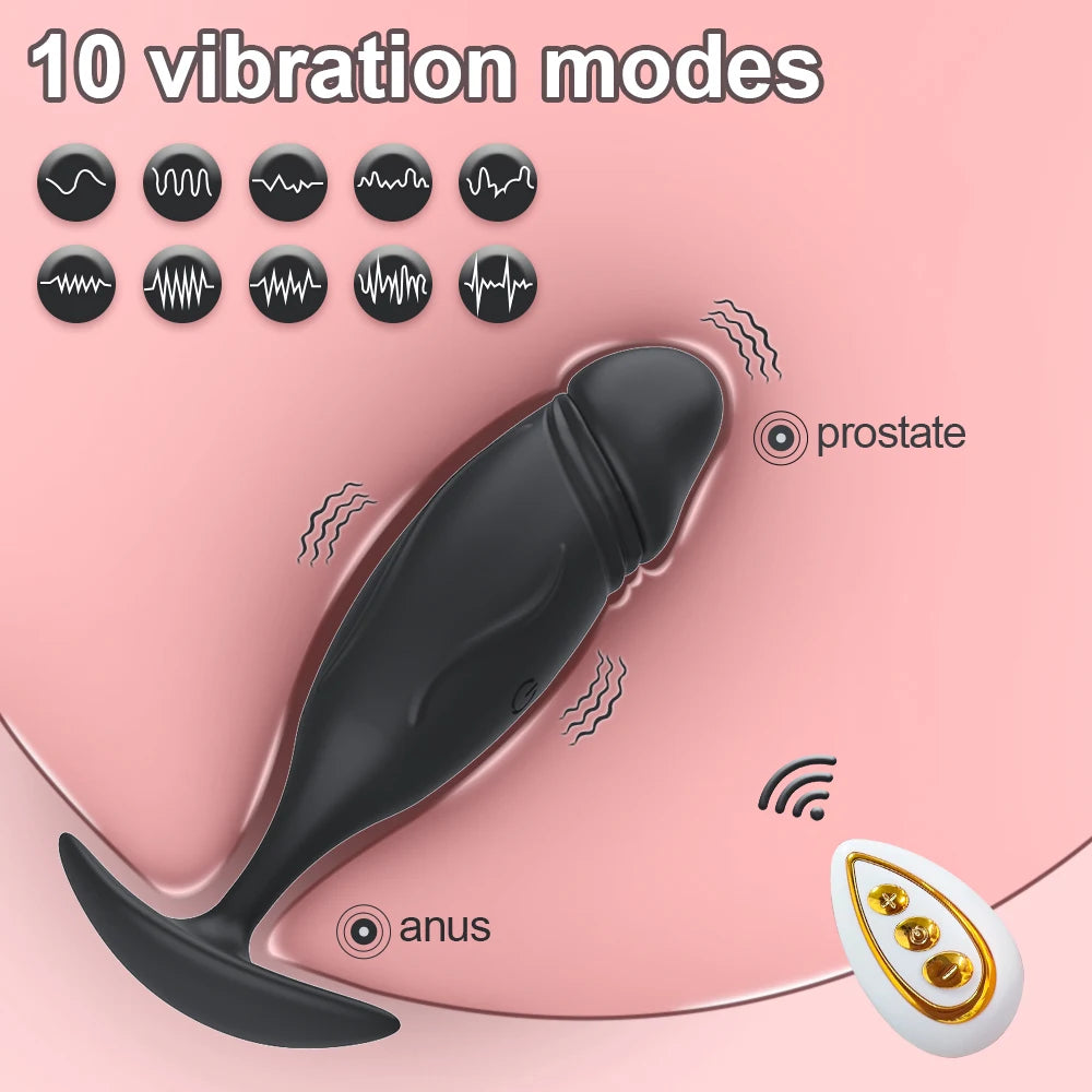 Anal Plug Vibrator Men Prostate Massager Butt Plug