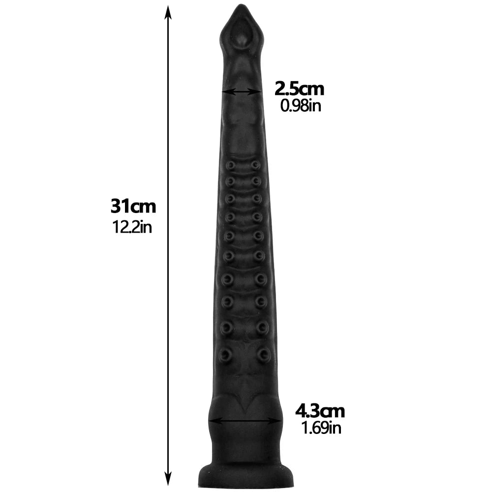 31cm Long Dildo - Black