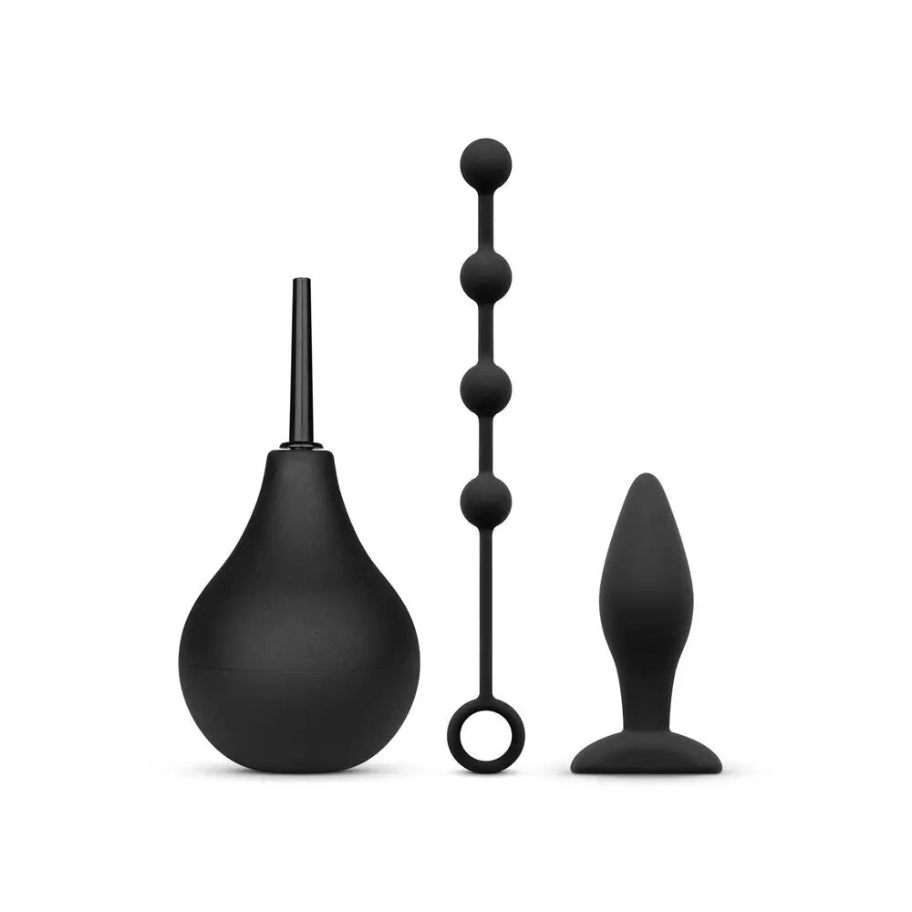 Nexus Silicone Black Anal Douche Kit for Beginners