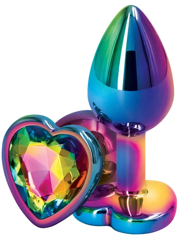 Rear Assets Multicolour Heart Small Diamond Butt Plug