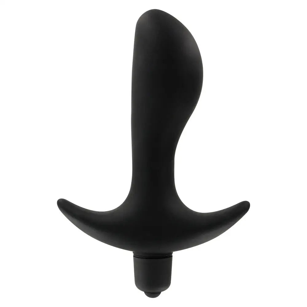 Toyjoy Silicone Black Vibrating Medium Butt Plug for Beginner