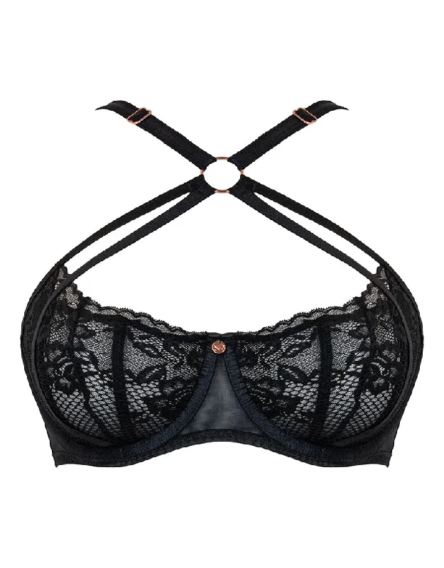 Scantilly Centrepiece Half Cup Bra Black